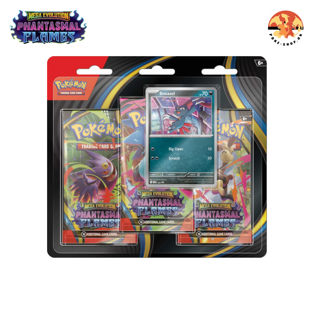 Pokémon Blister Pack – 3-pack Mega Evolution: Phantasmal Flames