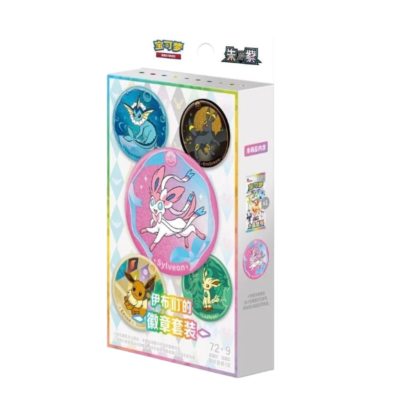 Pokémon Terastal Gathering Eeveelutions Badge Box (Kinesisk)