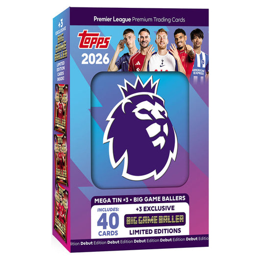 Topps Premier League 2026/2027 Mega Tin – Assorteret