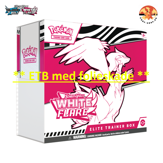 Pokémon Scarlet & Violet: White Flare Elite Trainer Box **Med folieskade** - Læs beskrivelse!