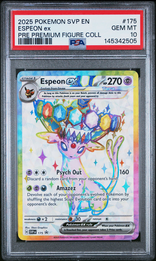 BLACK STAR PROMO 175 Espeon EX - PSA 10